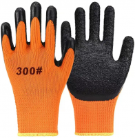 Terry Latex Gloves Wrinkled Thickened Cotton