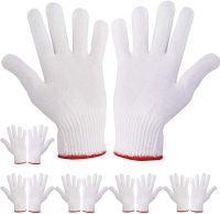 Cotton Gloves Red+White Wear-Resistant