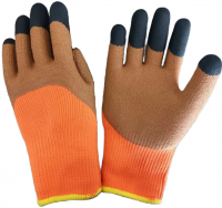 Brown Winter Work Gloves With Thickened