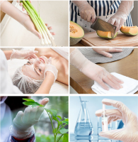 Premium 100-Piece Disposable PVC Powder-Free Clear Vinyl Household Gloves Food Grade Anti-Slip Kitchen Usage