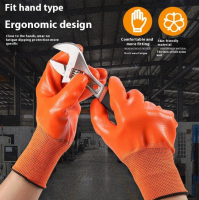 Safety Orange Full PVC Coated 13