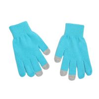 Touchscreen Men's and Women's Cycling Knitted Gloves Pure Single-color Winter and Autumn Cold-proof Wool Yarn Anti-slip and Warm