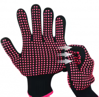 Pvc Dotted Cover Plam Anti Smash Cut Resistant Safety Kitchen Gloves For Automotive