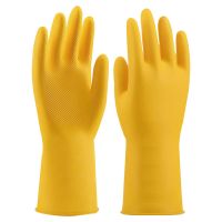 Durable rubber gloves for dishwashing, thick and waterproof, suitable for household chores, labor protection, and wear-resistant