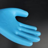 High-quality latex physical embossed gloves are sturdy and durable. They are suitable for construction site labor protection and anti-slip purposes