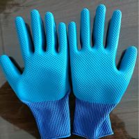 Labor protection gloves, latex, physical embossing, anti-slip, wear-resistant gloves, construction site safety gloves