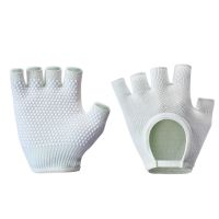 Multi-color half-finger fitness gloves, PVC round dots anti-slip sports cycling gloves, equipment-resistant hand protection