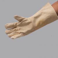 Wholesale 24-line canvas gloves, double-layer thickened, suitable for electric welders, durable and protective labor protection gloves