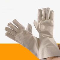 Electric welding canvas gloves with extended protective sleeves, anti-scald feature, thickened and wear-resistant design
