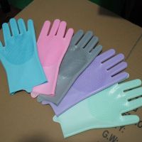 Oil-resistant stain removal cleaning gloves,food-grade silicone brush glove,pet cleaning gloves with scratch protection function
