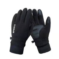 Wholesale sport fleece insulated gloves with touchscreen for bike riding,to protect against cold and shock in outdoor activities