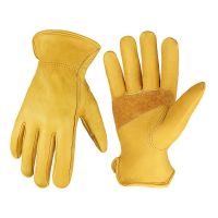 Top Layer Cowhide Gardening Work Wear Durable Slip-resistant Protective for Cycling Outdoor Climbing Motorcycle and Scooter Use From China