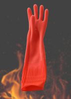 High-quality flocking latex gloves - waterproof, cleanable and warm gloves for winter laundry and household tasks