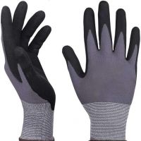 Wear-resistant anti-slip latex nylon gloves - construction site safety gloves, rubber-coated and sandblasted gloves