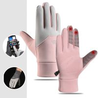 Wholesale winter warm gloves with padding, thickened and windproof, touchscreen, for outdoor sports, running, cycling gloves