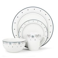 Trendy Style Porcelain Dinner Set Snowflake Pattern