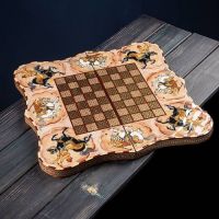 Unique Minakari &amp;amp; Inlaid Chessboard &amp;amp; Backgammon HC-1019