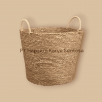 Large Decorative Seagrass Storage Basket, Handmade, Seagrass Basket, Living Room, Blankets, Toy Bin, Extra Storage, Decorative Storage, Laundry Basket, Linens From Indonesia