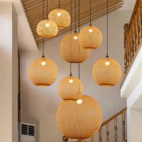 Home Decor Bamboo Pendant Light King Craft Viet Chandeliers Lamp Pendant Lights Rattan Lampshade