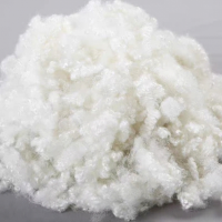 Filling Fiber Recycled White Dyed Hcs Polyester Staple Fibre 7dx64mm 100% Polyester Staple Fiber