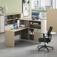 Factory hot selling Modern Office Furniture Wood Office Table Staff Financial Desk Side Cabinet