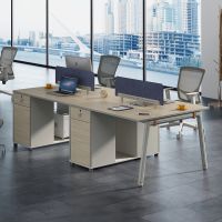 Modern Office Furniture Wooden Staff Desk Computer Desk 2 4  Seat Workstation