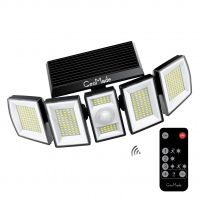 Geomade 5head Solar Light Outdoor Waterproof Flood Dusk To Dawn Garden Lights With Remote Controller Garden Light