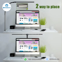 LED Eye Protection Desk Lamp Metal Swing Arm Table Lamp