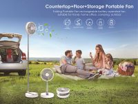 Portable Adjustable Height Air Cooler Fan USB Rechargeable Folding Telescopic Table Desk Stand Mini Rechargeable Fan From China