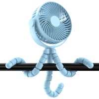 Hot Selling Octopus Adjustable Portable Rechargeable USB Fan Battery Mini Tripod Clip Fan Outdoor Baby Stroller Fan