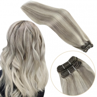 Virgin Sew in Weave Hair Extensions Balayage Highlights Dirty Blonde #19/60 | Luxstrnd