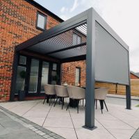  Villa Louver Sun Adjustable Aluminum Gazebo Pergola