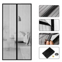 2023 New Customized 100% Polyester Magnetic Curtain Door Fly Screen Mosquito Net