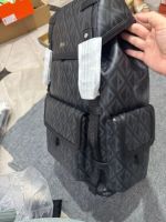 Wholesale Fashion Men Backpack Black Coated Handbags Real Leather Bags From China