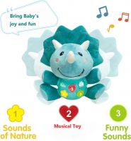 2024 Children's Explosive Triceratops Soothing Doll Baby Sleep Plush Toys