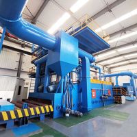 Roller Conveyor Pass Type Steel Structure H Beam Shot Blasting Cleaning Machine