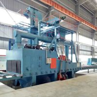 Roller Conveyor Pass Type Steel Structure H Beam Shot Blasting Cleaning Machine From China