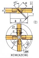 Four Sway Leaves Opening Turbine Blender Four Pitched Blades Integral Open Turbine Impeller