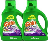 Gain + Aroma Boost Laundry Detergent Liquid Soap, Moonlight Breeze Scent From USA