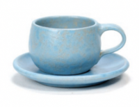 Espresso Set Blue Doff Ceramic