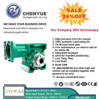 CHENYUE Adjustable Backlash 0.5-2 Arc Minute Worm Gearbox CYCM63 Input shaft 14/19/20/22/24 Output 30 Speed Ratio from 5:1 to 80:1 Free Maintenance