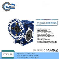 CHENYUE High Torque Worm Gearbox Worm Speed Reducer NMRV 30 CYRV30 Gearbox Input 9/11mm Output 14mm Speed Ratio from 5:1 to 80:1 Free Maintenance