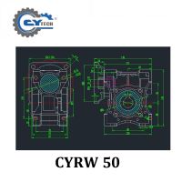 CHENYUE High Torque Worm Gearbox NMRW 50 CYRW 50 Input 11/14/19mm Output 25mm Speed Ratio from 5:1 to 100:1 Tin Bronze Worm Gear Free Maintenance