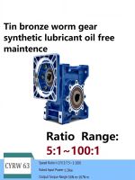 CHENYUE High Torque Worm Gearbox NMRW 063 CY Series Input14/19/22/24mm Output25mm Speed Ratio from 5:1 to 100:1 Suppliers Free Maintenance