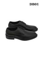 Men's Derby Shoes with Genuine Leather and Rubber Sole