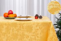 Gold Christmas Tablecloth