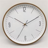 Simple boutique bedroom creative home decoration clock living room wood grain wall clock 12 inch