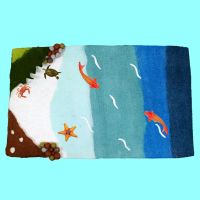 Wool Felt Sea Play Rug (80x50cm)