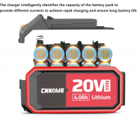 Brushless Lithium Impact Wrench Cordless Battery 20v-ciw500