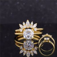 Cushion Cut Moissanite S925 Sterling Silver Stackable Rings From China